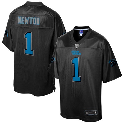 Men's Game Cam Newton Nike Jersey Black - #1 Pro Line Reverse Fashion NFL Carolina Panthers